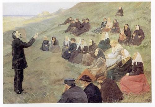 Anna Ancher Mission Meeting at Fyrbakken in Skagen Sweden oil painting art